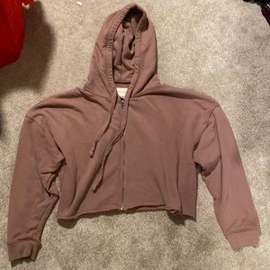 American eagle cropped zip up